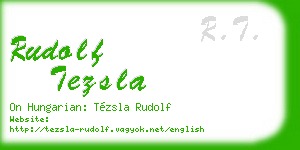rudolf tezsla business card