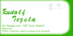 rudolf tezsla business card
